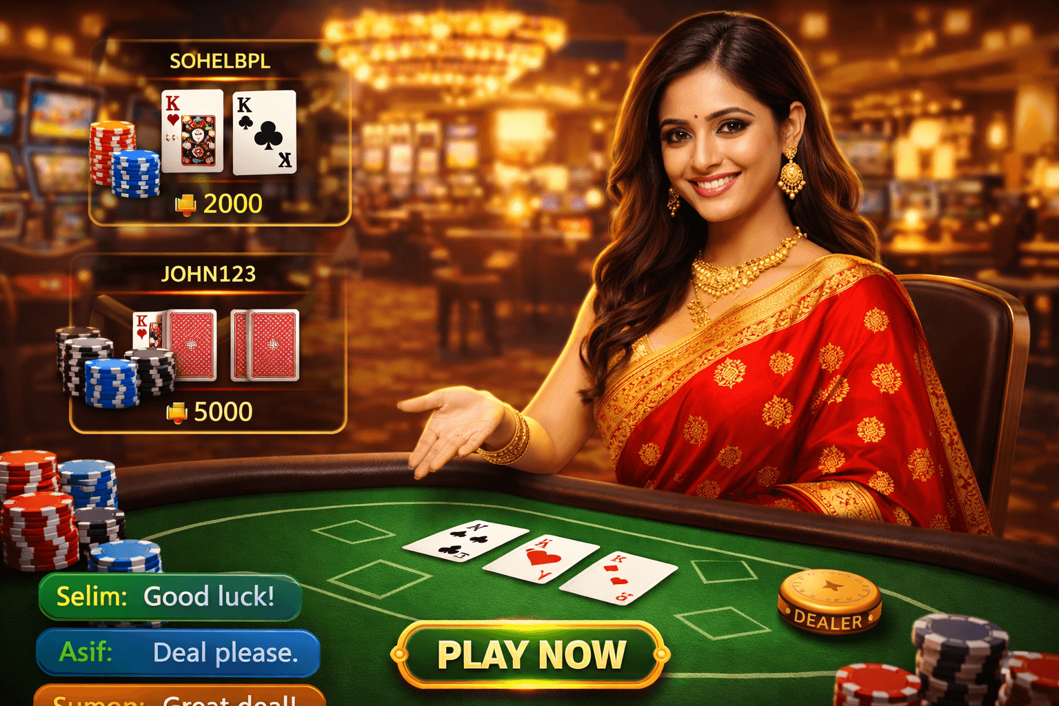 বাজি লাইভ লগইন ক্যাসিনো ব্যানার